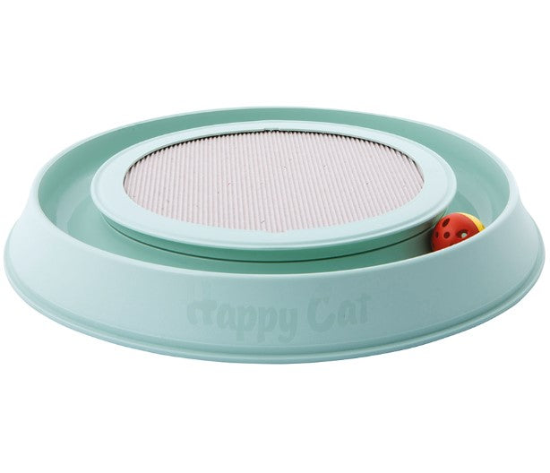 Georplast Happy Cat Cardboard Scratcher + Toy Green