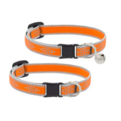 Reflective Safety Cat Collar – Orange Diamond