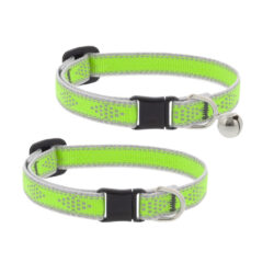 Reflective Safety Cat Collar – Green Diamond