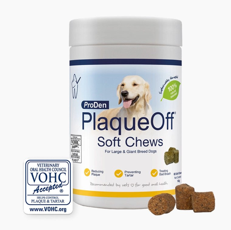 ProDen PlaqueOff Soft Chews for L/Giant Dogs - 60 chews, 180 g