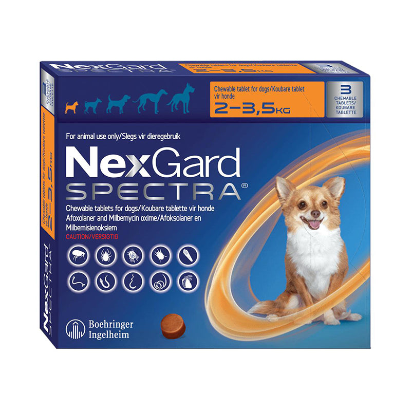 Nexgard Spectra 2-3.5kg very small dog (3 tabs)
