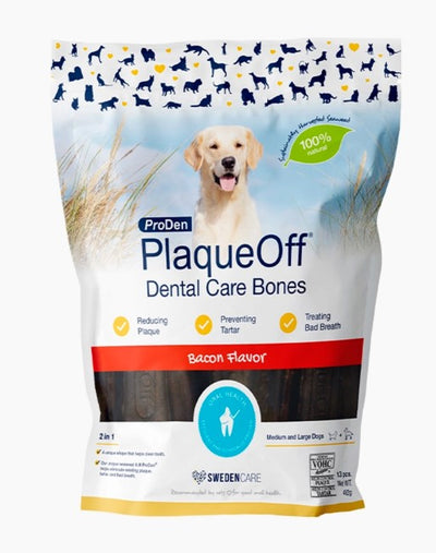 ProDen PlaqueOff Dental Care Bones - Bacon Flavour 482 g