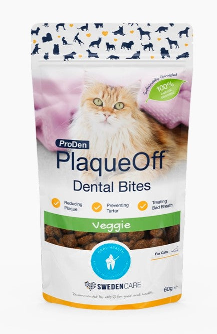 ProDen PlaqueOff Dental Bites for Cats - Veggie Flavour 60 g