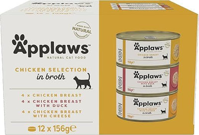 Chicken Selection Multipack in Broth Cat Wet Food (12x156g)