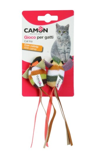 Cat Toy Mice Striped (2pcs)