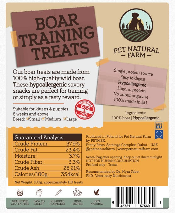 Boar Training Treats for Cats & Dogs 100g