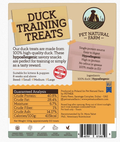 Duck Training Treats for Cats & Dogs 100g