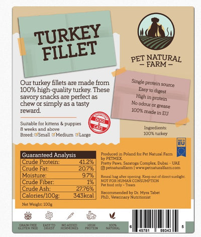 Turkey Fillet 100g (for cats and dogs)