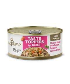 Topper in Broth Chicken Salmon Dog 156g